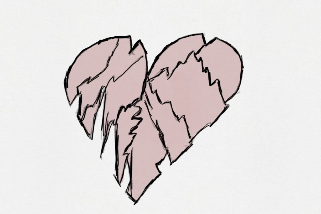 Разбитое сердце для рисования