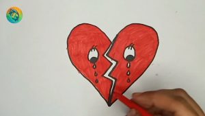 Coração partido de desenho fácil | WONDER DAY — Desenhos para colorir ...