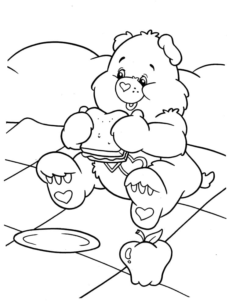 Urso de pelúcia em um piquenique