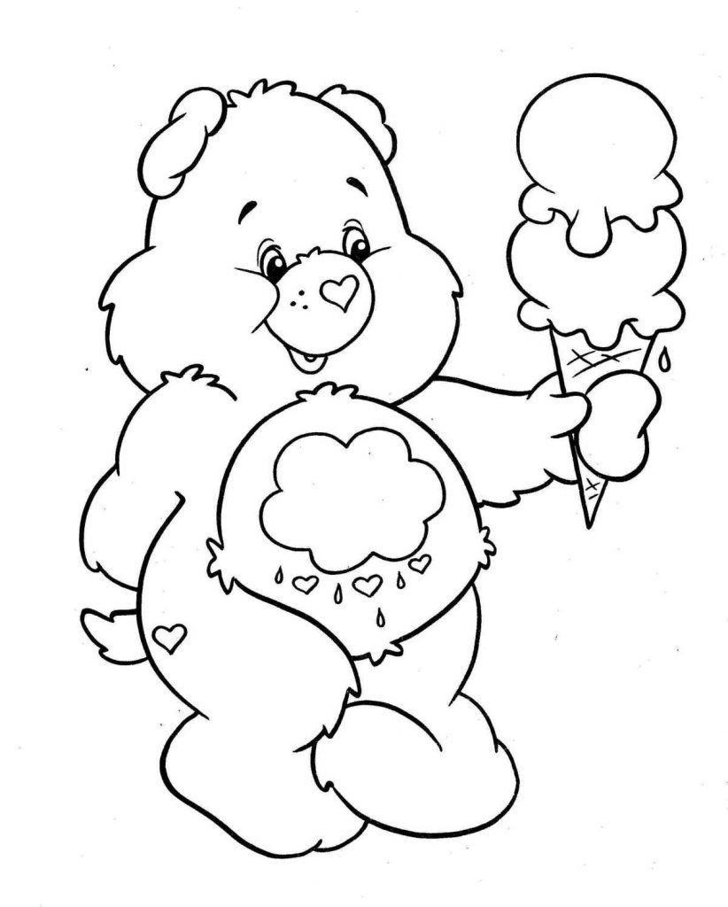 Urso de pelúcia com sorvete