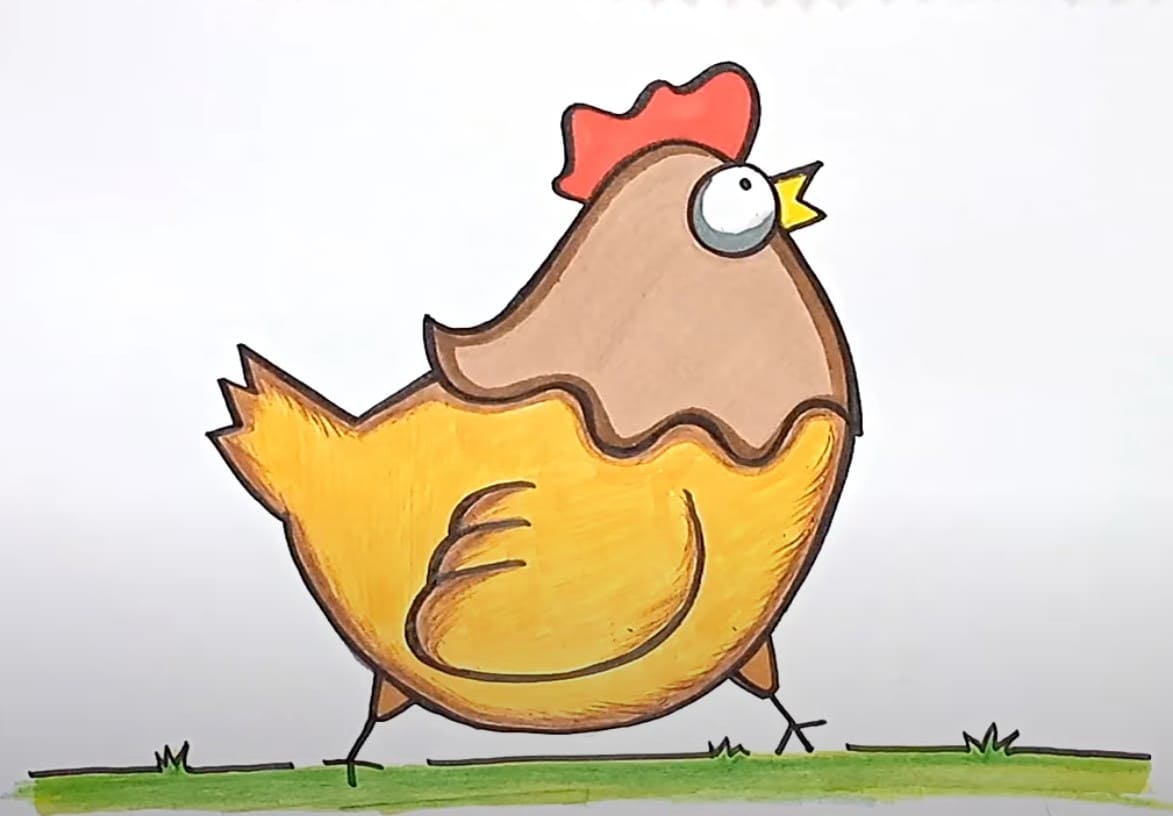 Cute Chicken Drawing (45 Photos) | WONDER DAY — Coloring pages for children  and adults