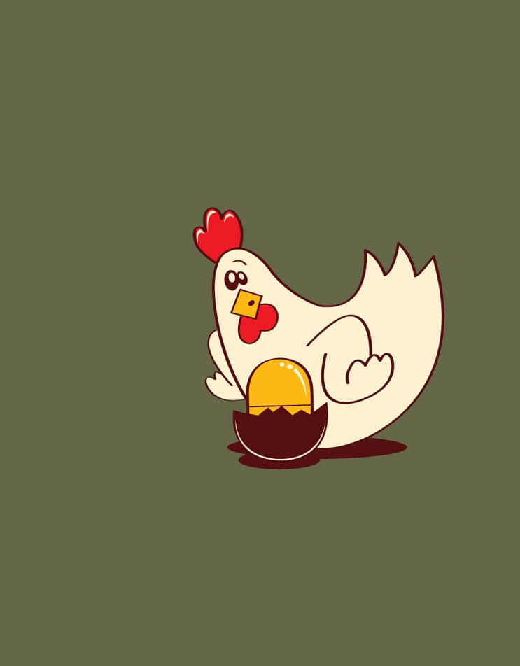 Забавный цыпленок