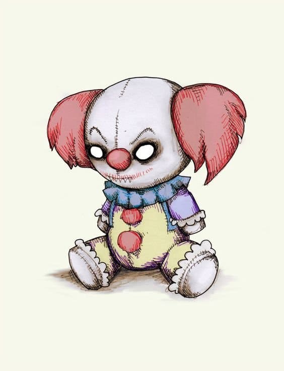 Scary clown toy