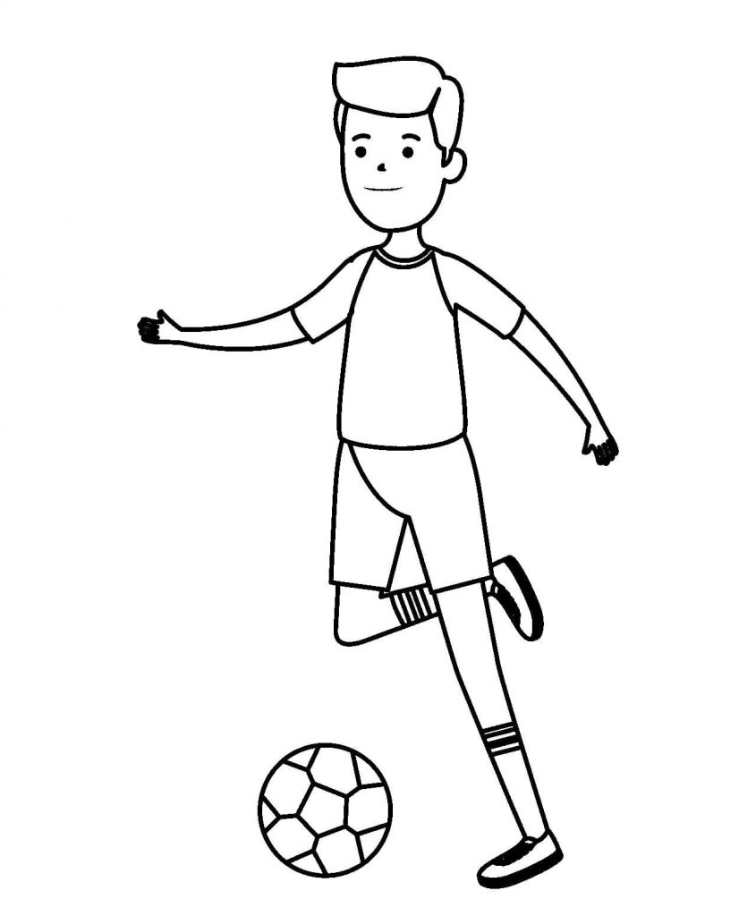 menino jogando futebol