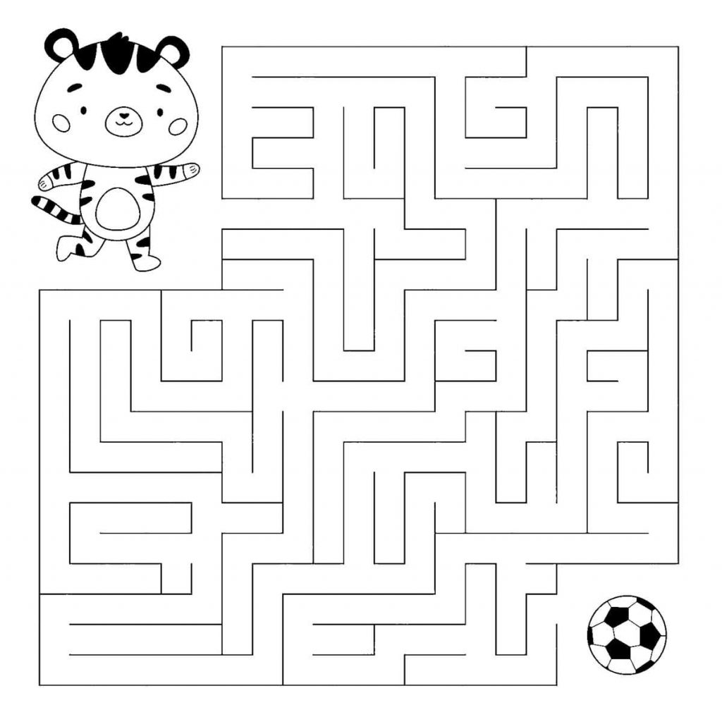 Labyrinth zum Thema Fußball