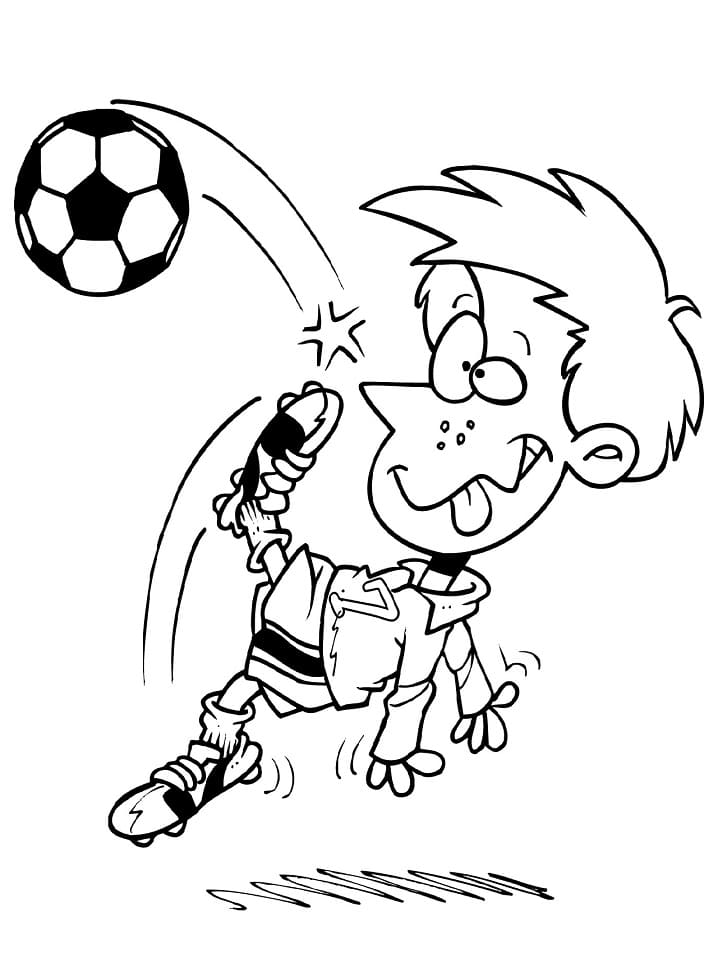 Funny soccer player