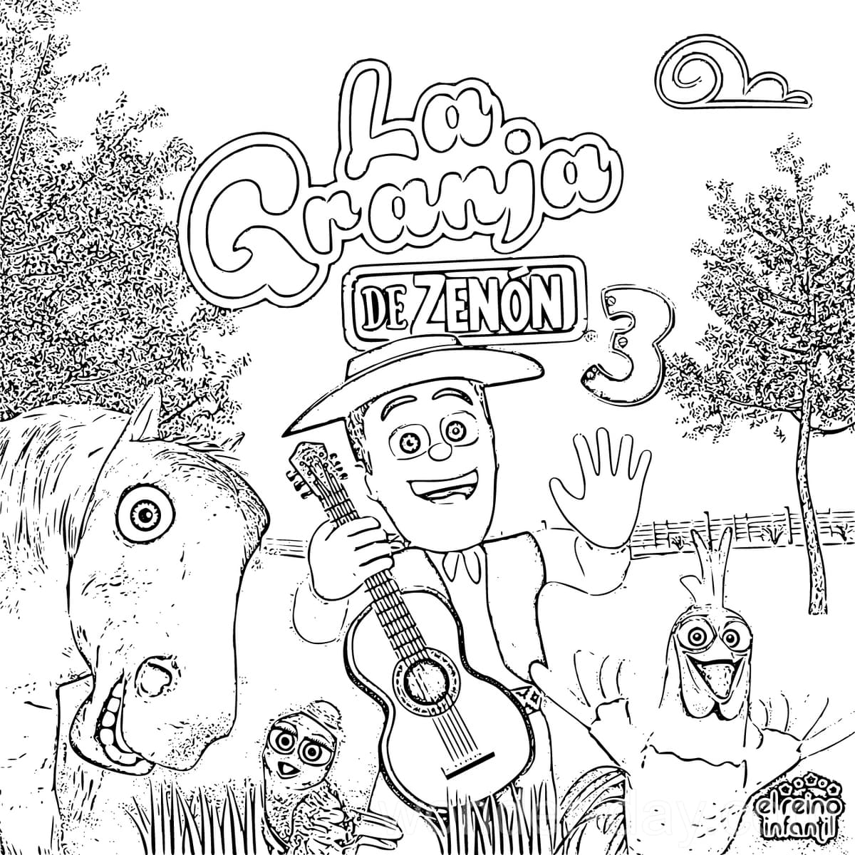 Detalle 11+ imagen dibujos de la granja de zenon para colorear