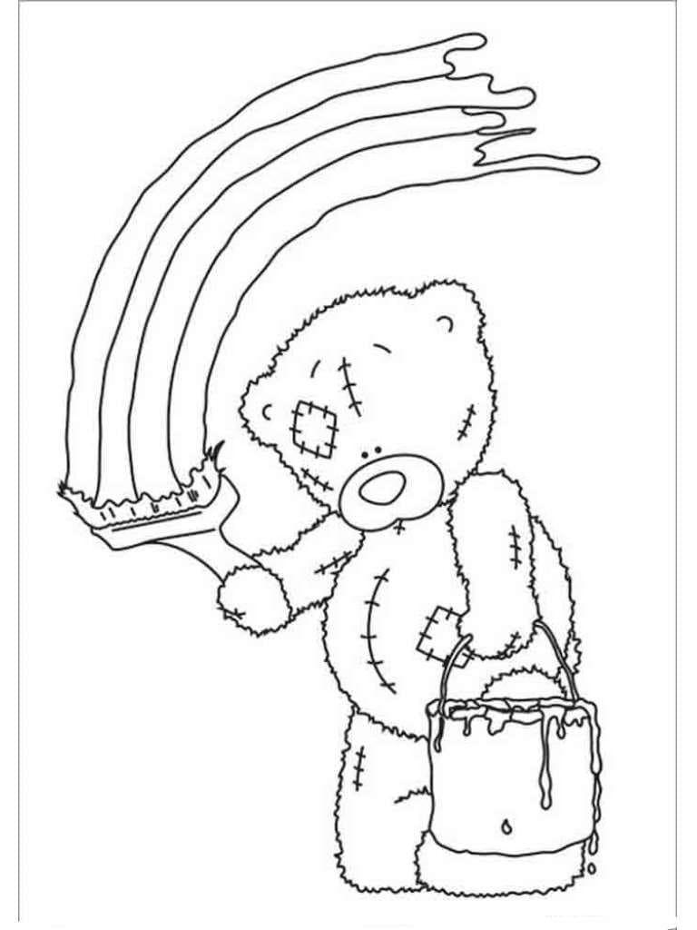 Teddy bear draws