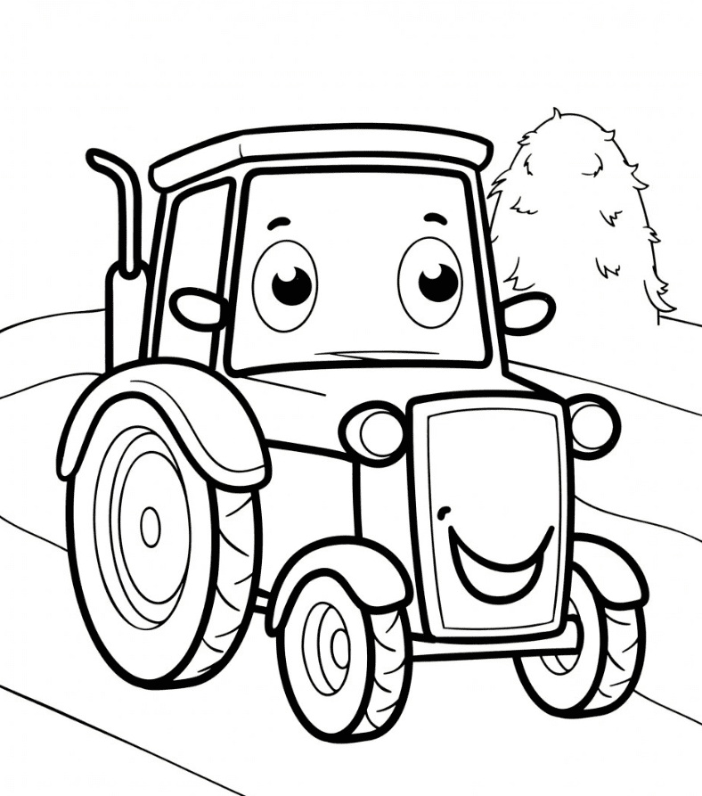 tracteur de dessin animé