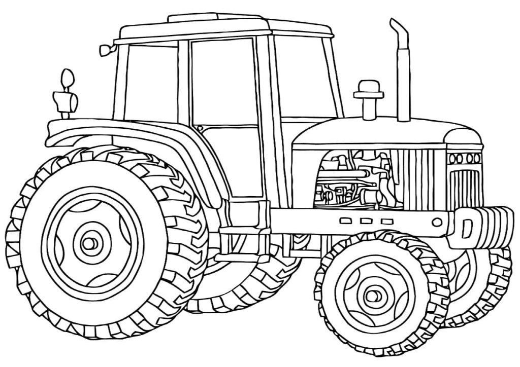 Trator fofo e simples para colorir - Imprimir Desenhos