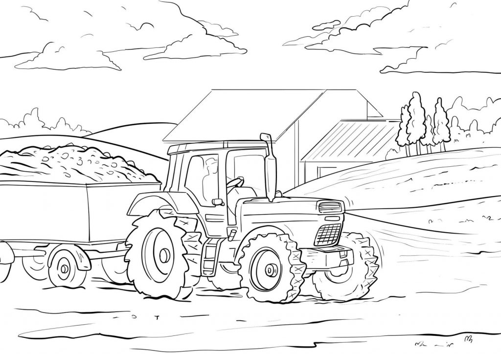 Tracteur à la ferme