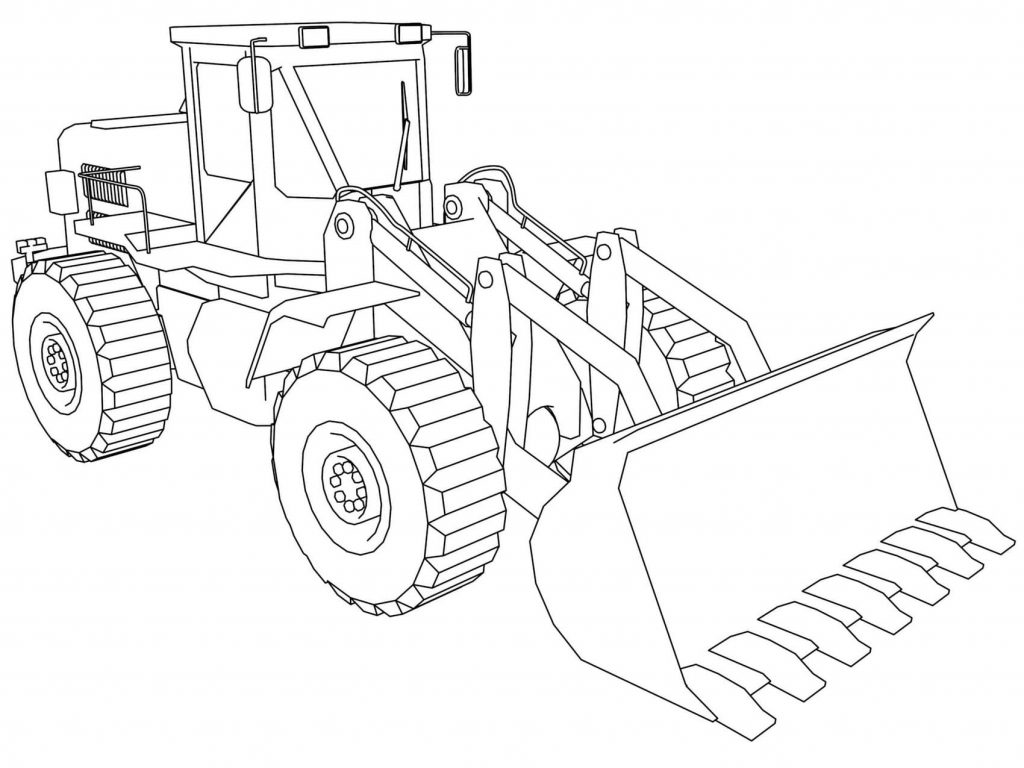 Tractor for construction work