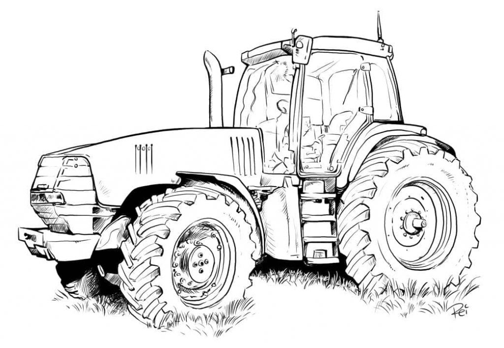 Realistischer Traktor