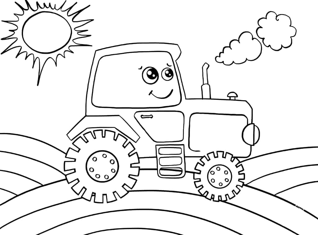 Traktor mit Augenfahrten