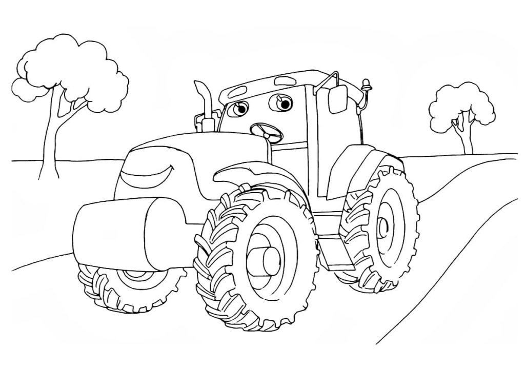 tracteur de dessin animé
