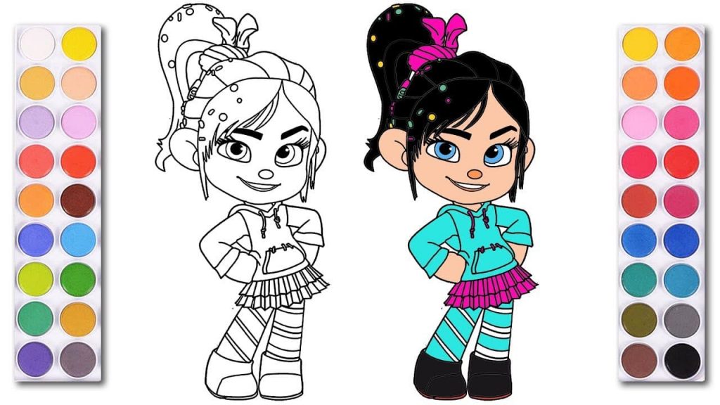 Vanellope with swatch for coloring