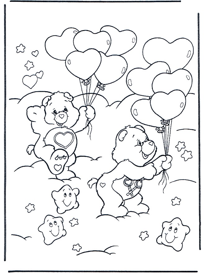 Osos cariñosos con globos