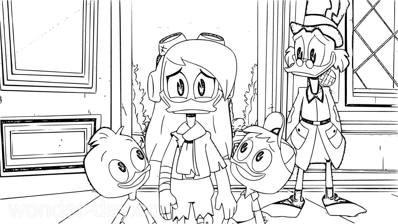 DuckTales Coloring Pages WONDER DAY — Coloring pages for children and