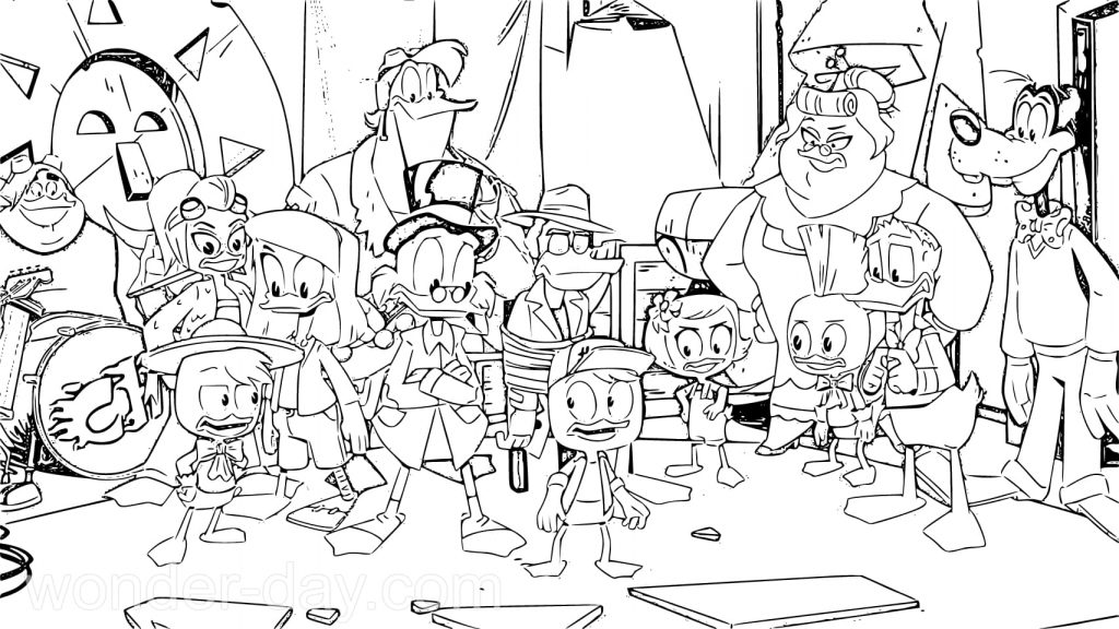 DuckTales coloring page. 