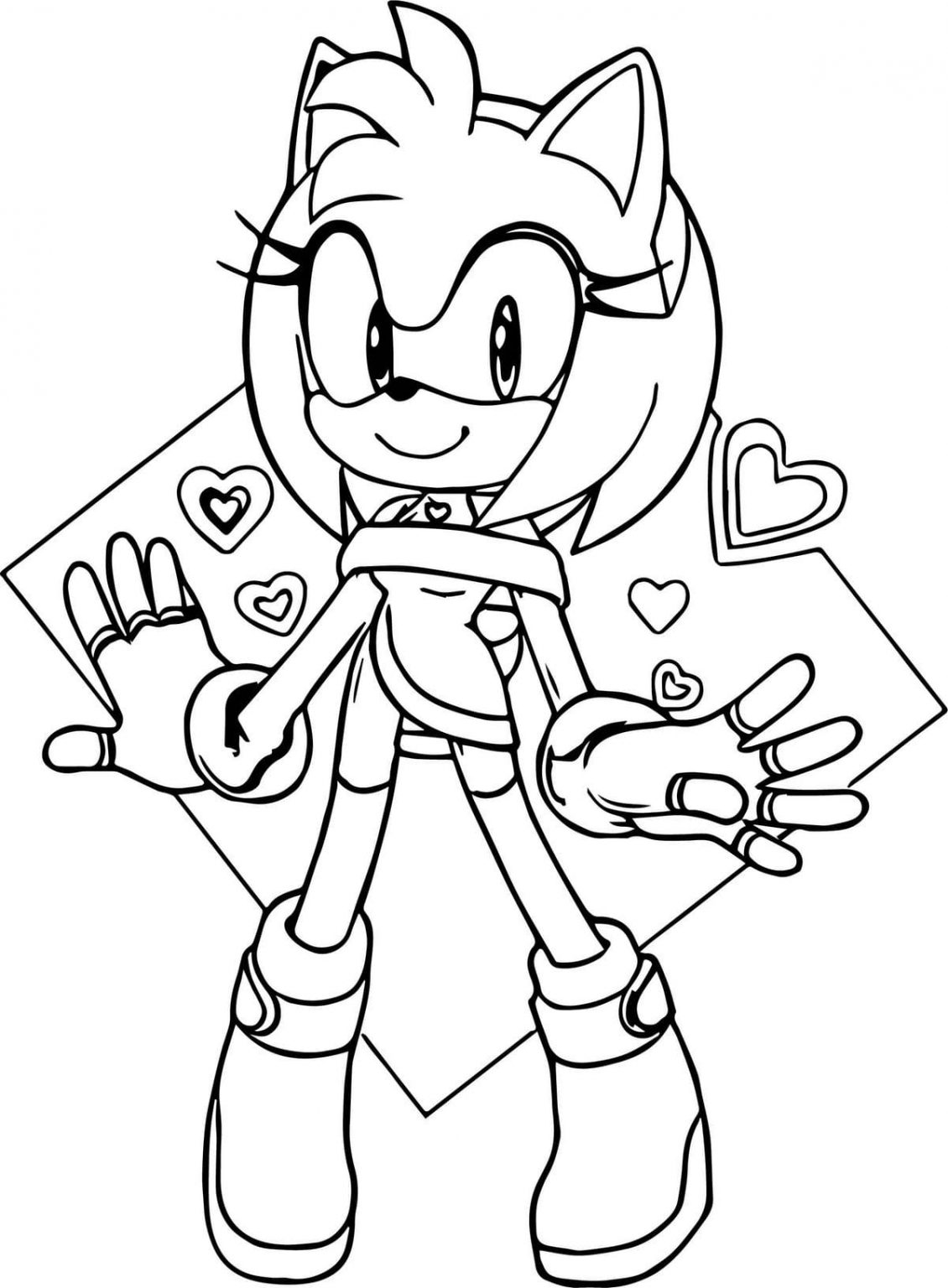 Amy Rose Coloring Pages | WONDER DAY — Coloring pages for children and ...