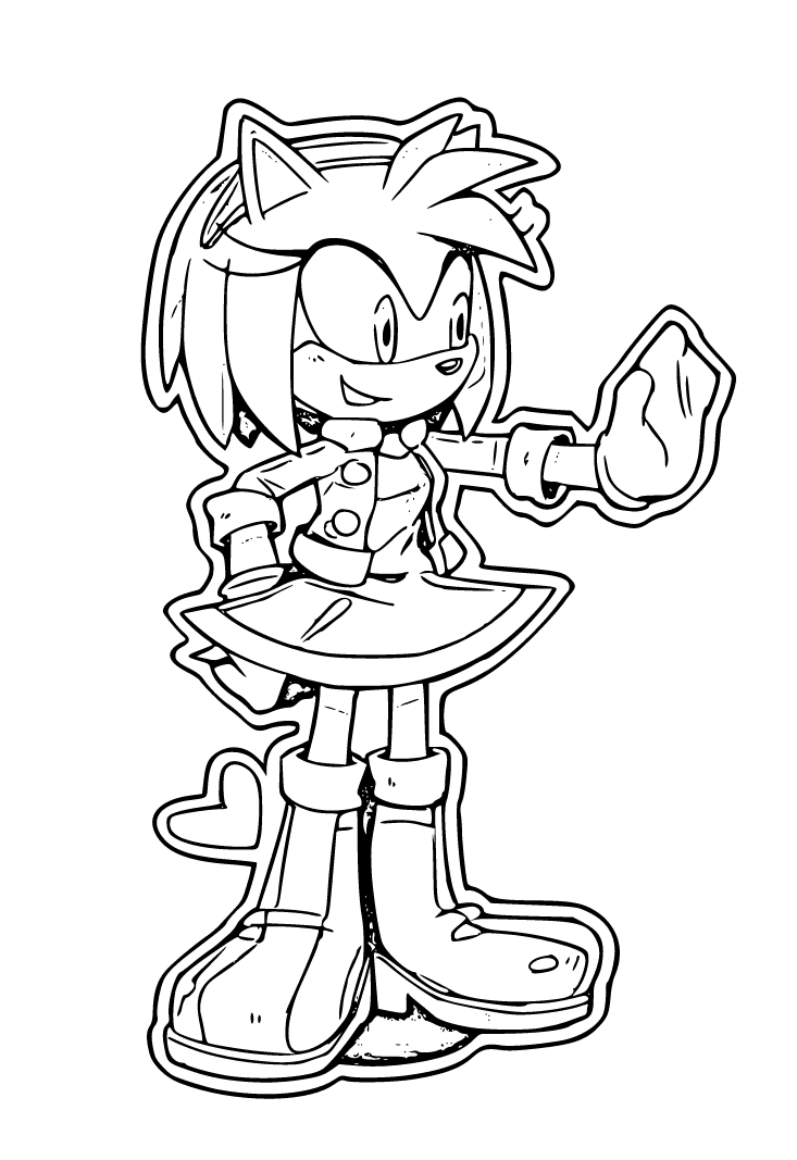 Desenho de Amy Rose para colorir - Tudodesenhos