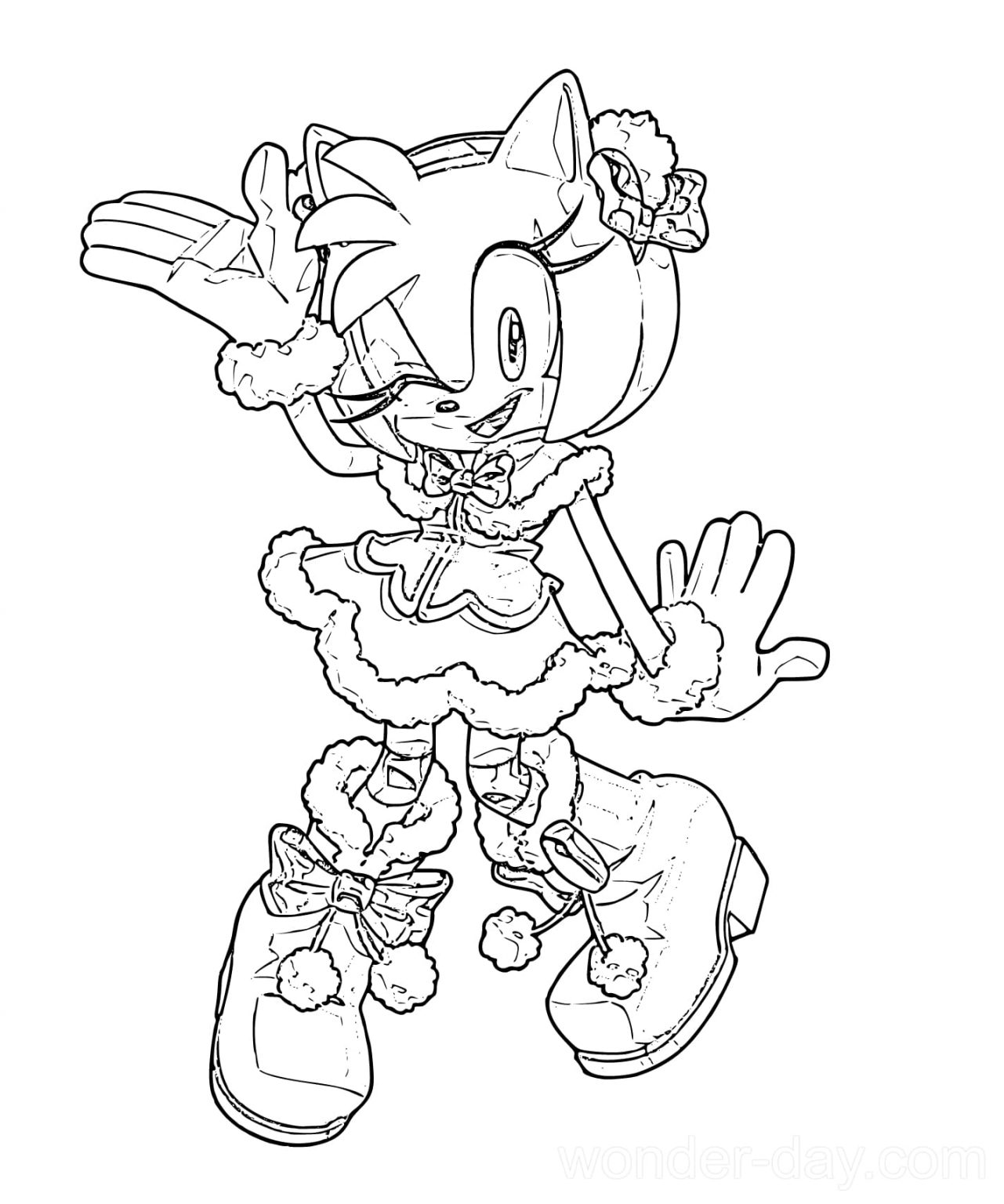 Dibujos De Amy Rose Para Colorear Wonder Day — Dibujos Para Colorear