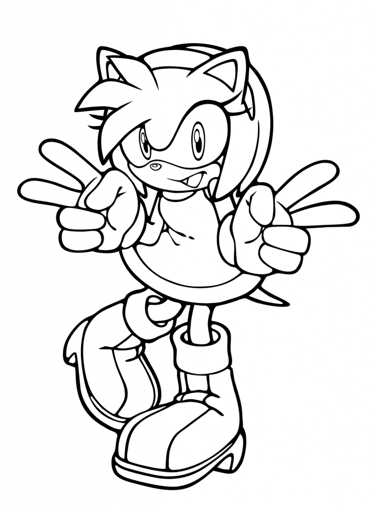 Desenho e Imagem Amy Rose Martelo para Colorir e Imprimir Grátis para  Adultos e Crianças 