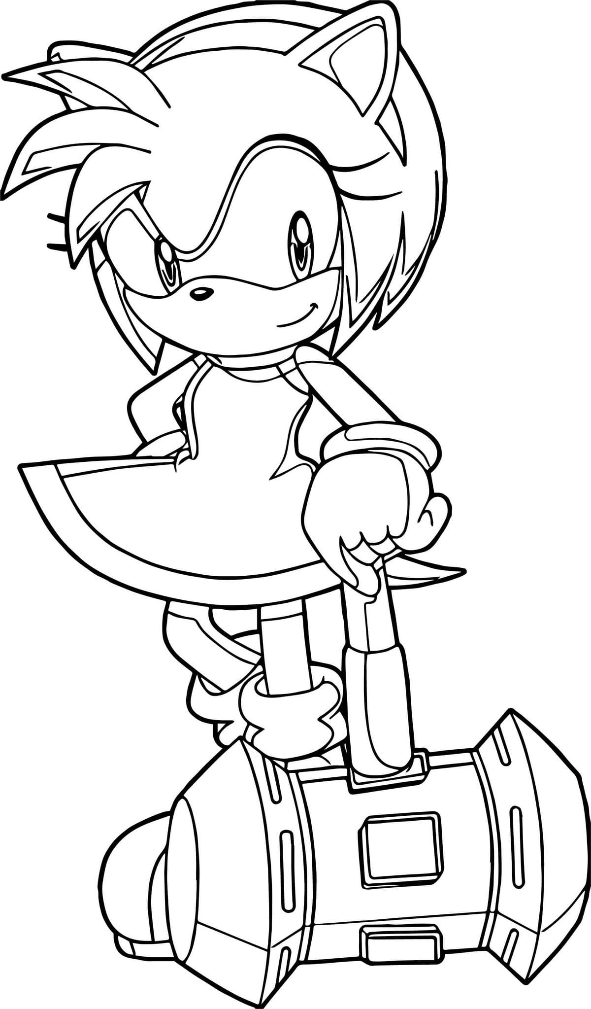 PINTAR O SONIC (COLORIR AMY ROSE SONIC  SONIC DE PINTAR -  วาดภาพระบายสีภาพวาดเพื่อระบายสี 