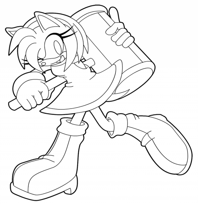 Amy Rose Coloring Pages | WONDER DAY — Coloring pages for children and ...