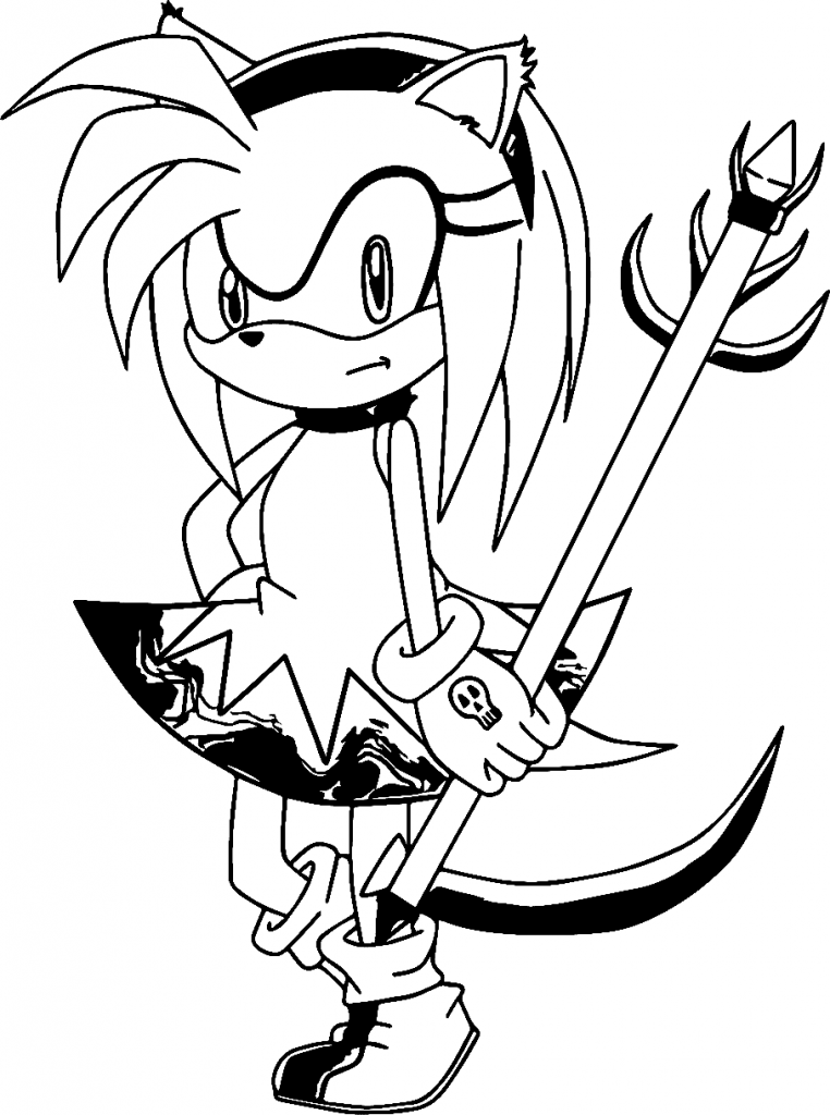 Amy Rose with staff