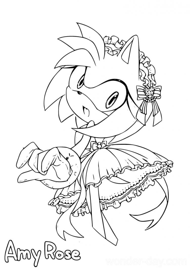 Baby Amy Rose Coloring Pages at - Wonder Day Amy Rose Coloring Pages 7 768x1088 