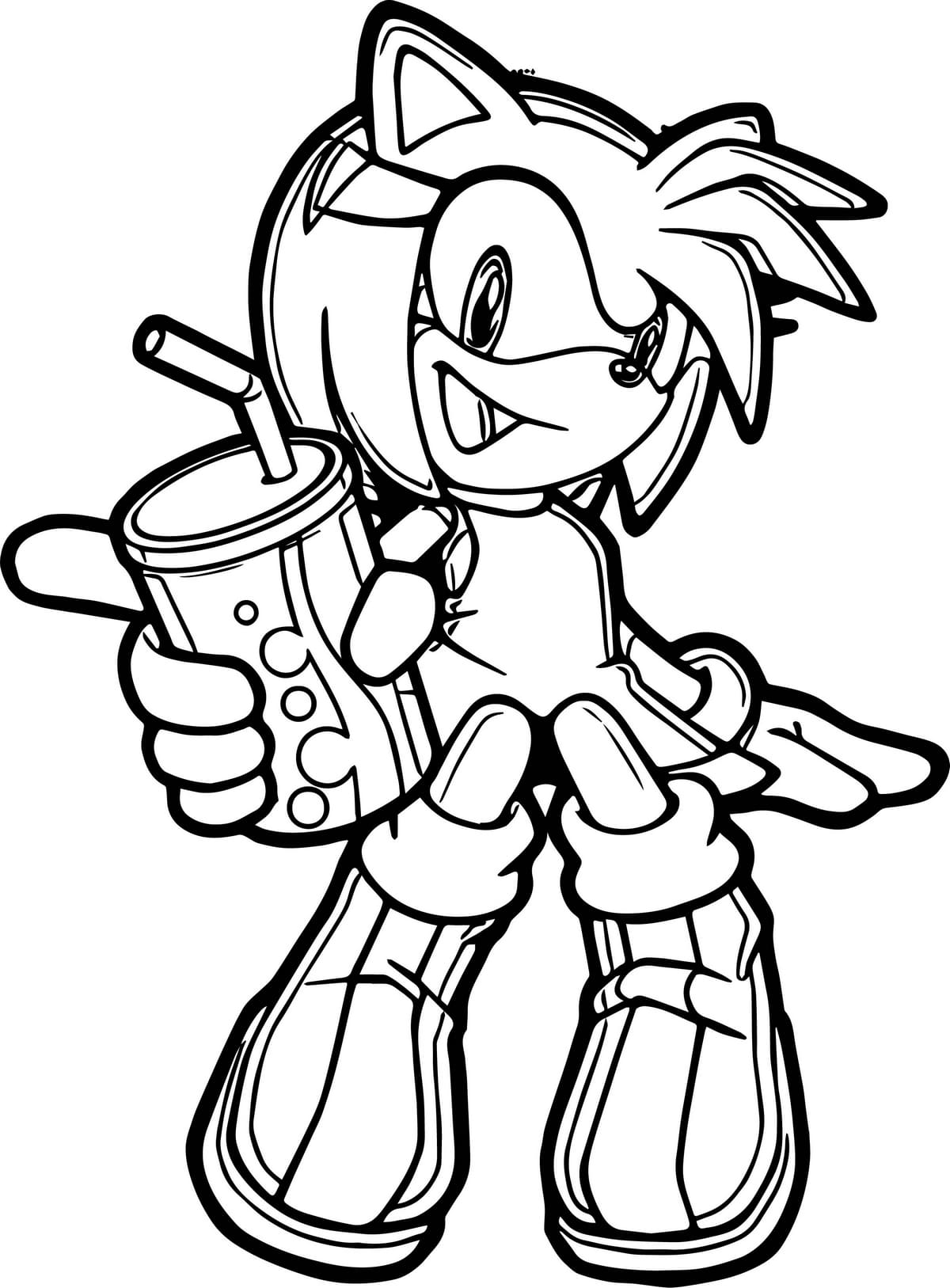 Printable Sonic the Hedgehog Amy Rose Coloring in sheets - Printable  Coloring Pages For Kids