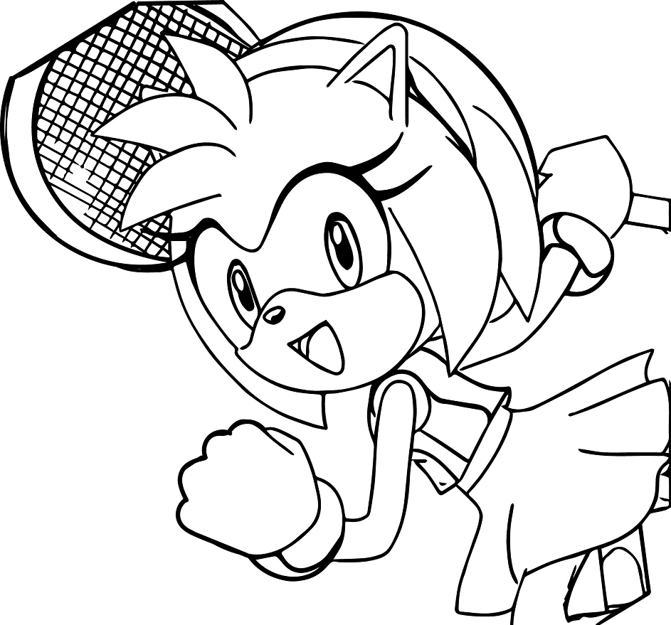 Amy Rose jogando tênis