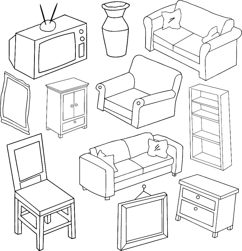 Decoración De Muebles De Sala De Estar De Dibujos Animados PNG  Mueble  Casa Sofá PNG y PSD para Descargar Gratis  Pngtree