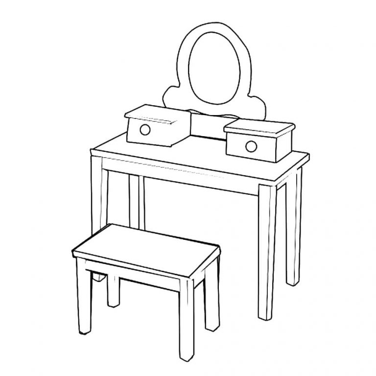 Мебель раскраска для дошкольников