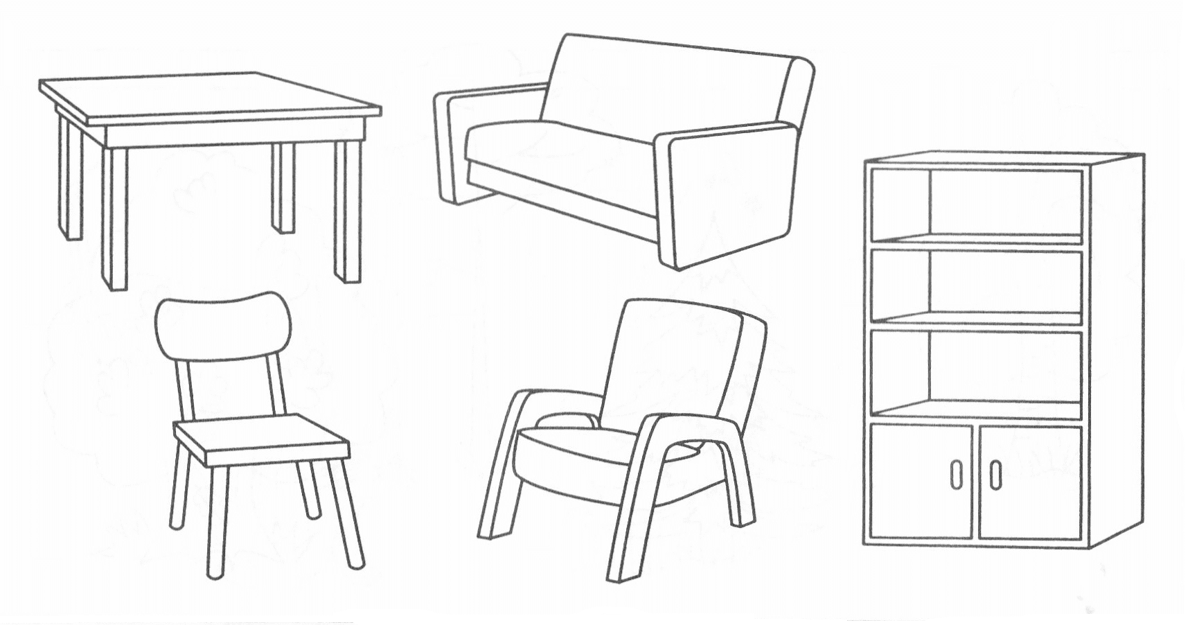 Раскраски Мебель | Скачать и распечатать бесплатно