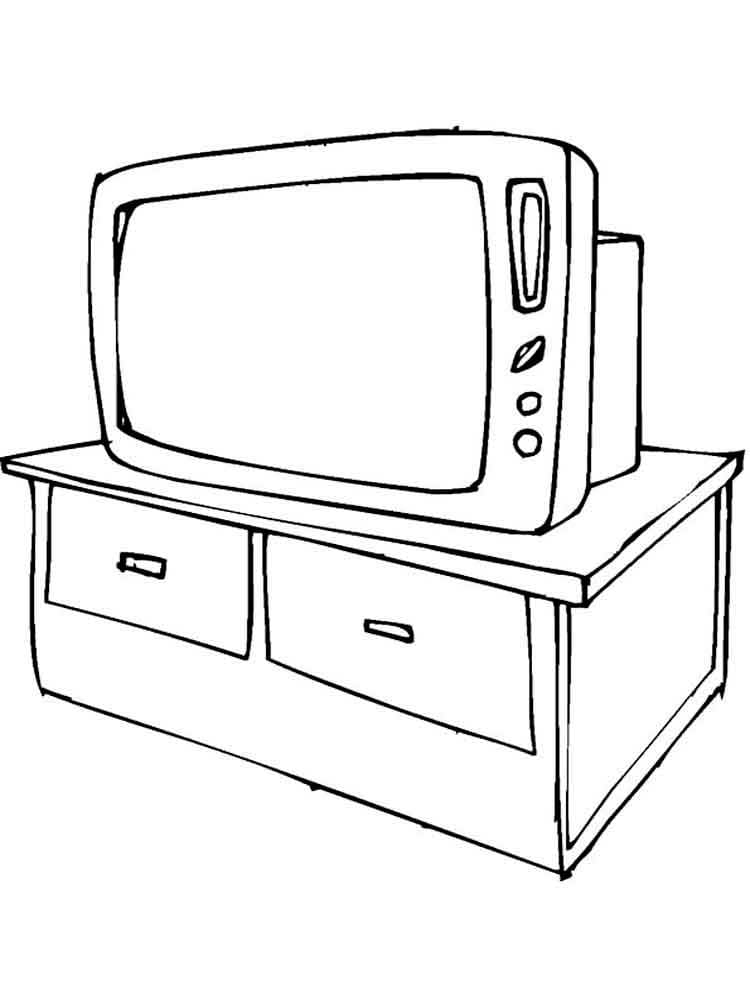 Телевизор на тумбочке