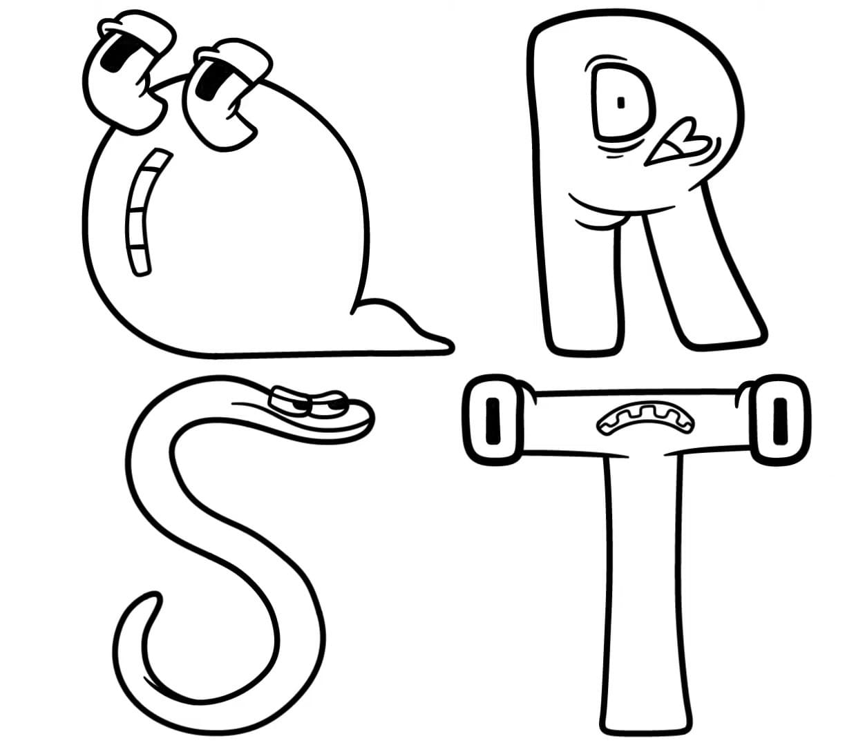 Alphabet Lore D free coloring page : r/freecoloringforkids