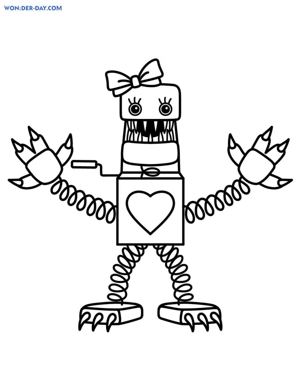 Desenhos de Boxy Boo de Poppy Playtime para Colorir e Imprimir