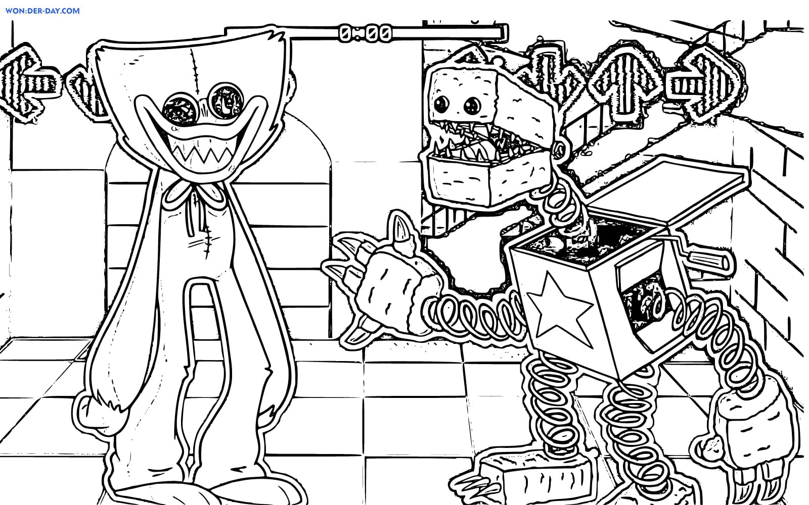 Desenhos de Boxy Boo para colorir  WONDER DAY — Desenhos para colorir para  crianças e adultos