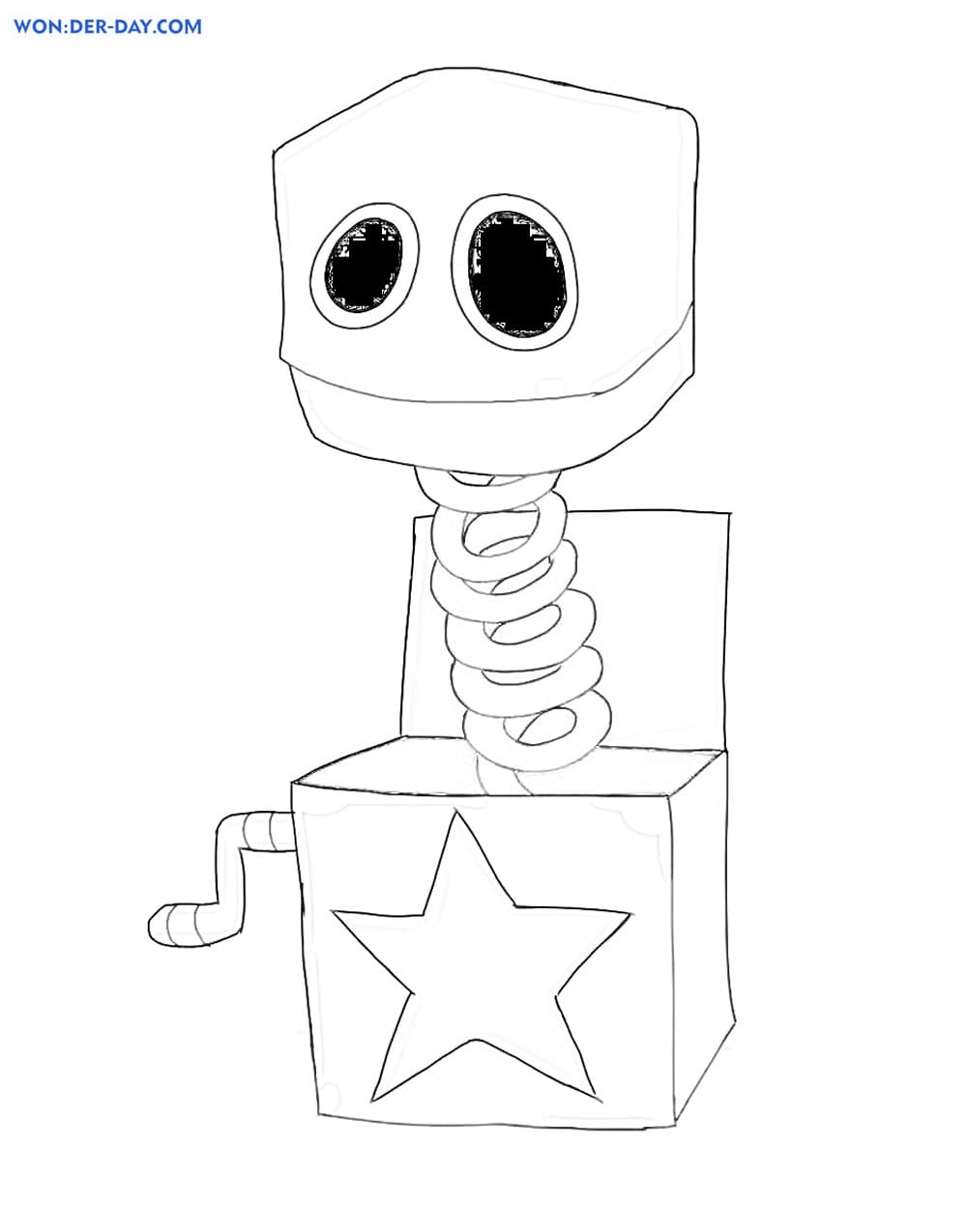 Desenhos para colorir de Boxy Boo do Project Playtime - Desenhos