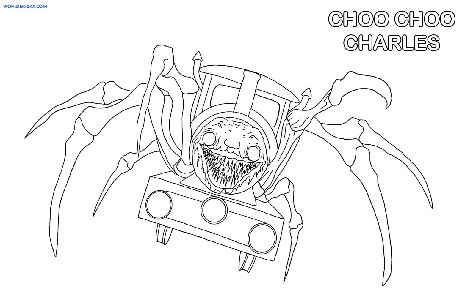 Raskrasil.com-Choo-Choo-Charles-Coloring-Pages-15 в 2023 г