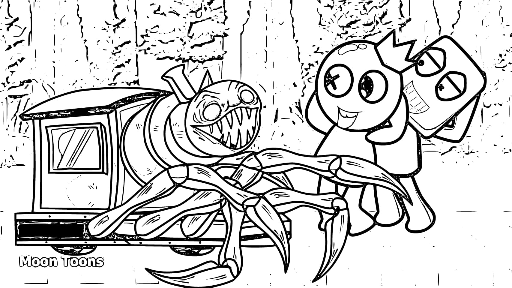 Choo-Choo Charles coloring pages