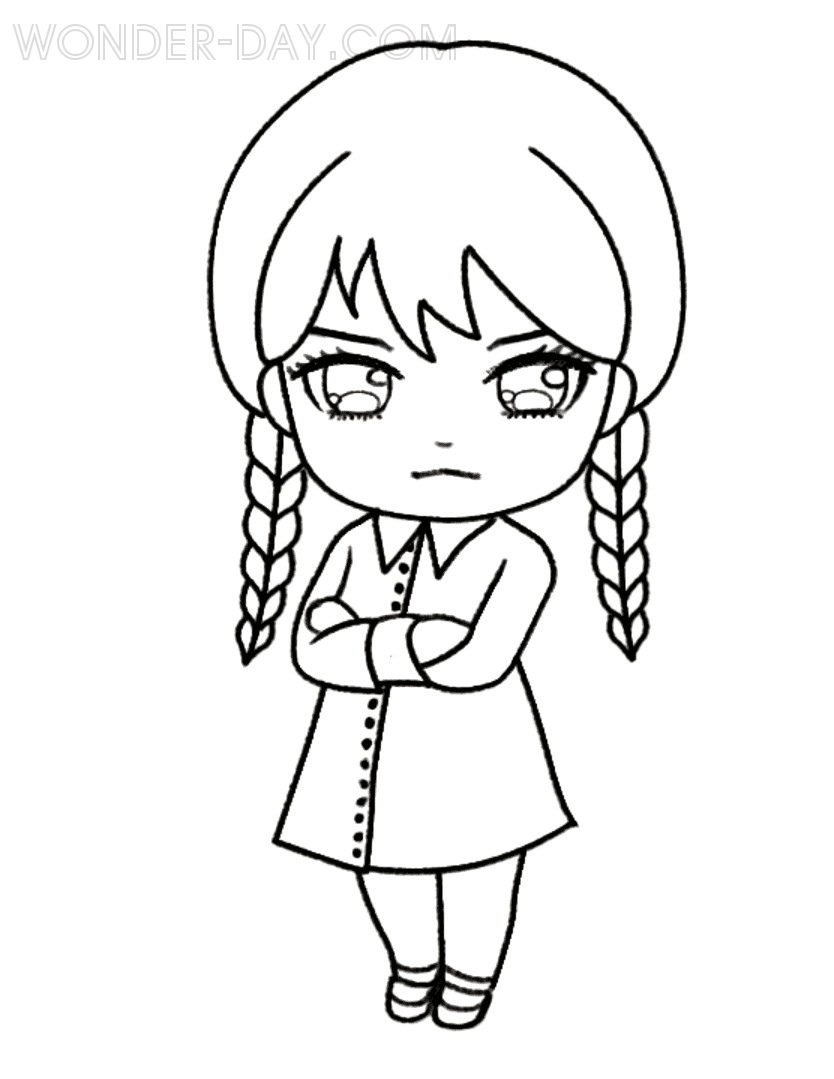 Wednesday Addams Coloring Pages | 22 Coloring Pages
