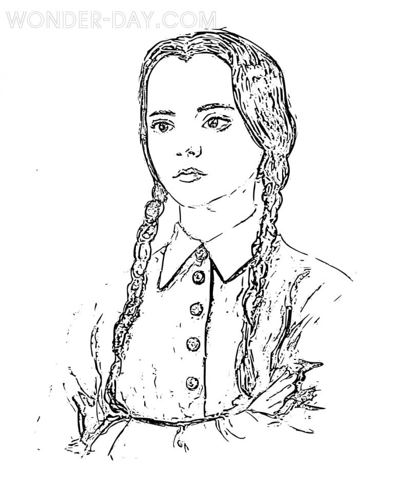 Wednesday Addams Coloring Pages Coloring Pages