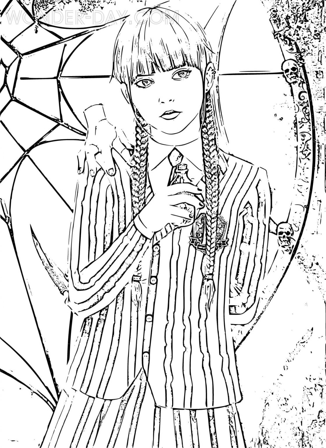 Wednesday Addams Coloring Pages 22 Coloring Pages