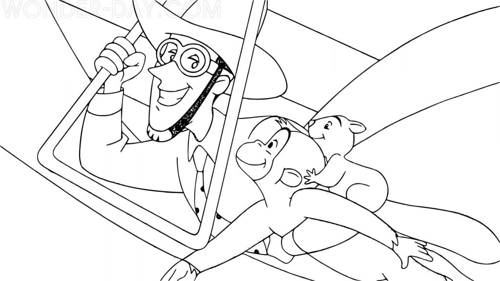 Curious George in flight
