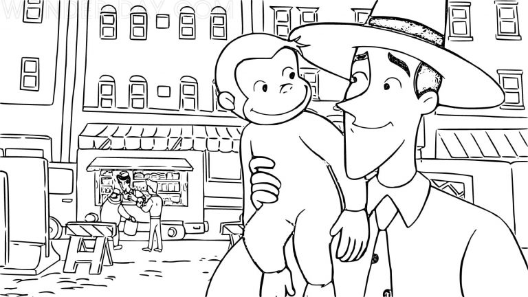 Curious George coloring pages | 50 Free coloring pages