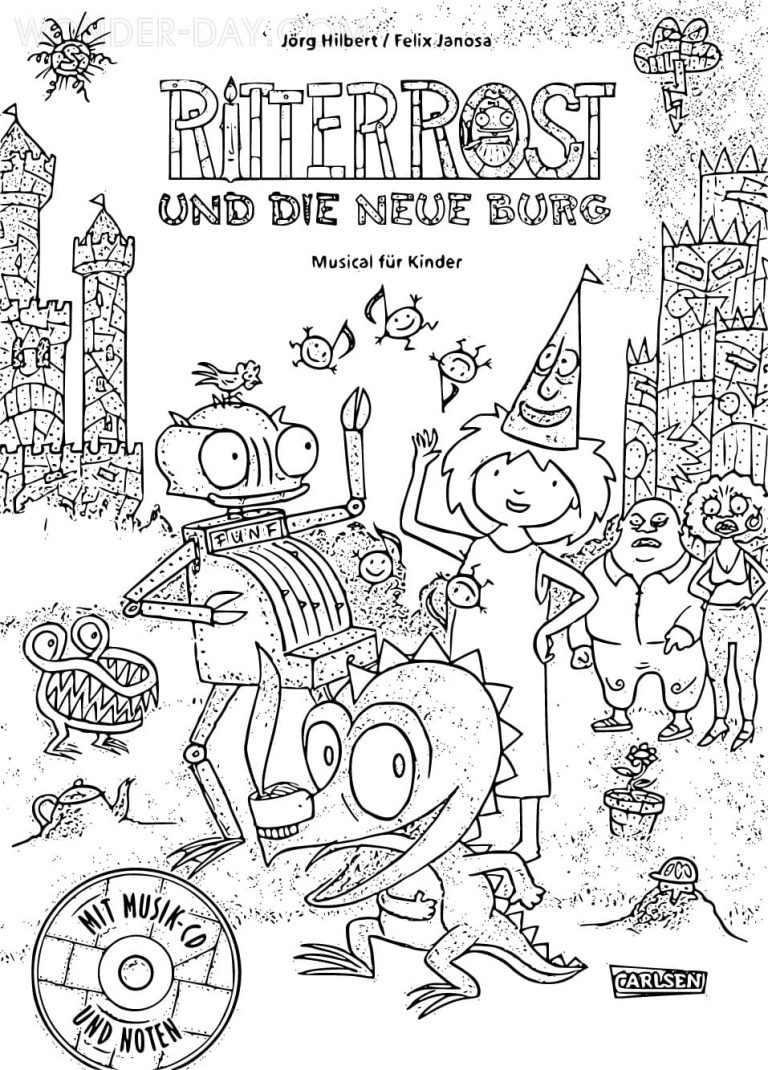 Ausmalbilder Ritter Rost | WONDER DAY — Ausmalbilder für Kinder und