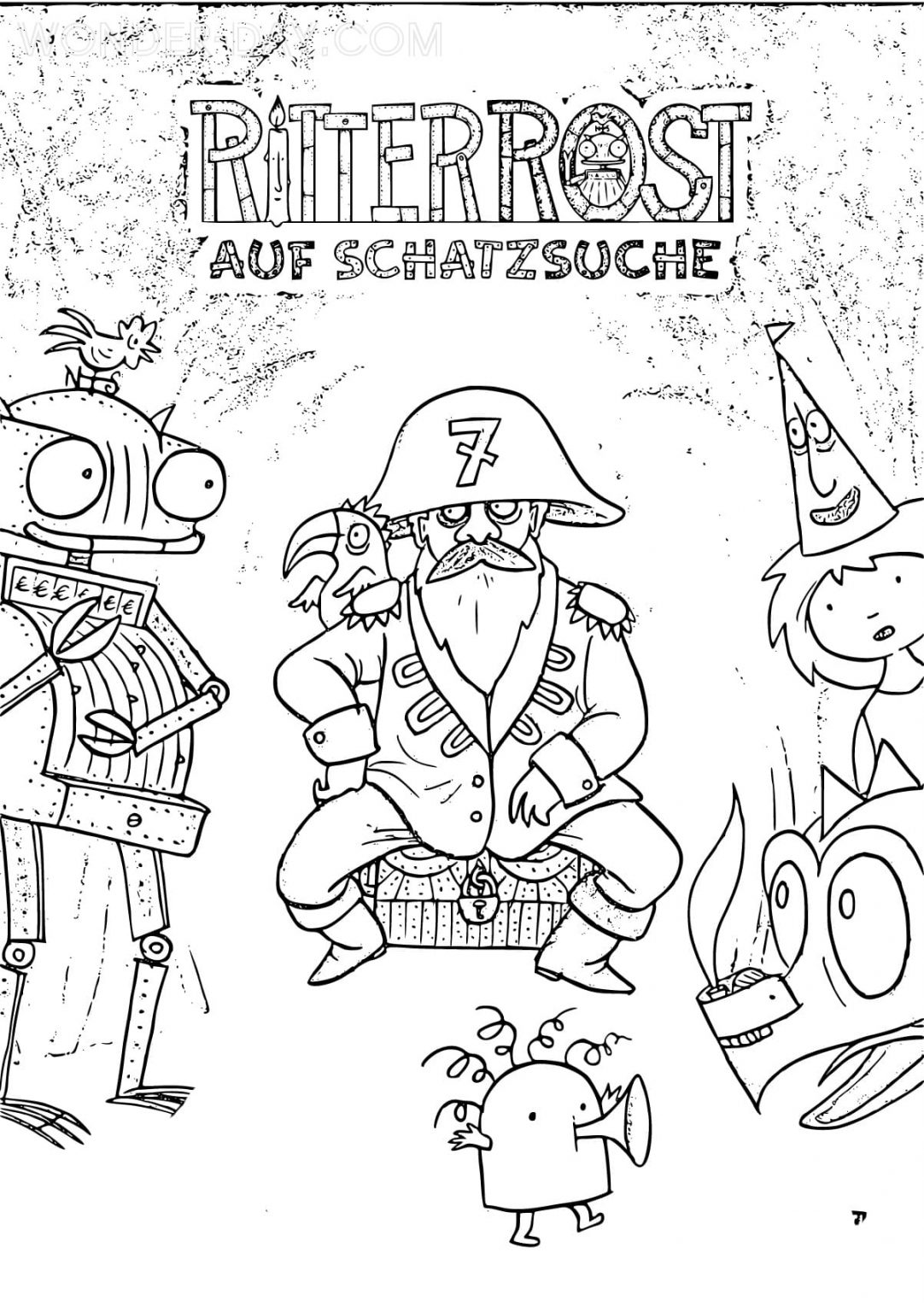 Ausmalbilder Ritter Rost | WONDER DAY — Ausmalbilder für Kinder und